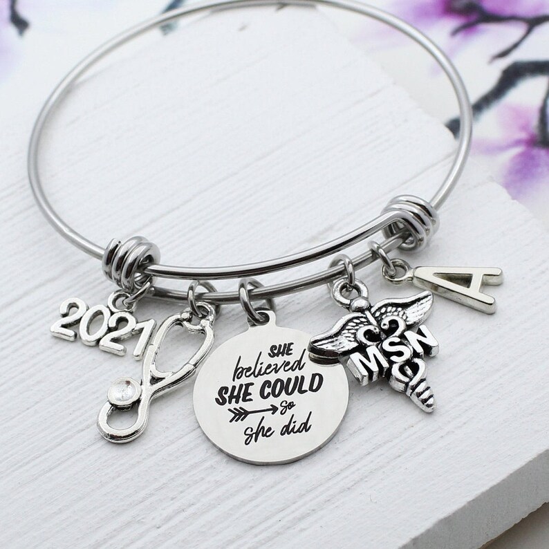 Personalized MSN Graduation Gift Master Science Nursing Charm Etsy