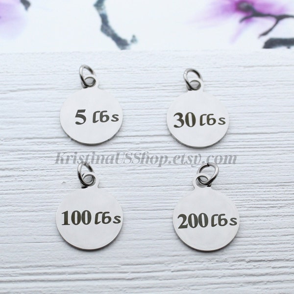 Weight Loss Tracker Charms, Weight Loss Journey, Milestone Charms, Loosing Weight Goals, Weight Tracking Gift, Weight Loss Engraved