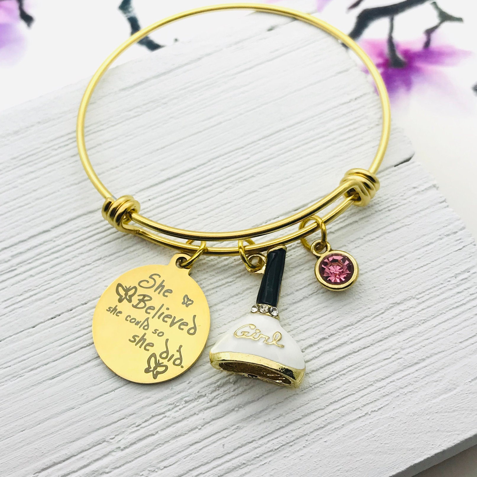 Nail tech charm best sale bracelet