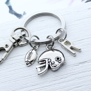 Football Helmet Keychain, Personalized Football Charm Key Chain, Football Coach Gift, Football Gift Idea, Football Accessory