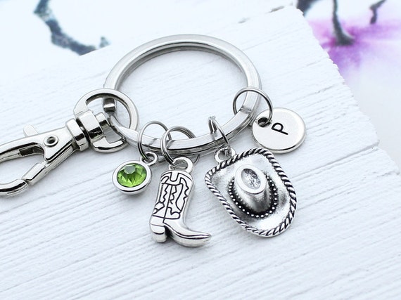 key chain western keychain cowgirl keychain cowgirl gift fun cowgirl keychain bandana keychain country girl keychain