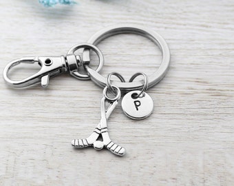 Hockey Sticks Keychain, Personalized Hockey Charm Keychain, Hockey Sticks Keyring, Hockey Gifts, Hockey Charm Accessory, Hockey Team