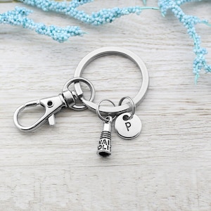 Nail Tech Keychain, Personalized Nail Polish Charm Keychain, Nail Tech Graduation Gift, Manicurist Accessory, Gift for Nail Tech