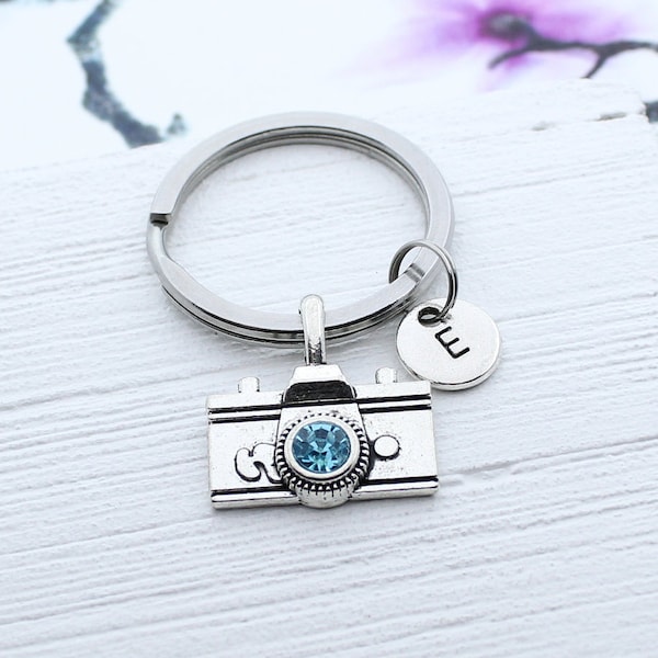 Camera Keychain, Personalized Camera Charm Keychain, Gift for Photographer, Photography Gift Idea, Camera Accessory, Camera Lover