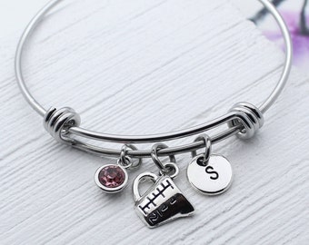 Baker Bracelet, Baking Charm Bangle Bracelet, Personalized Cook Book Jewelry, Best Gift for Baker, Baker Gifts, Kitchen Mixer Charm