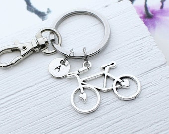 Fiets sleutelhanger, fiets charme sleutelhanger, gepersonaliseerde charme sleutelhanger, fietser cadeau idee, fiets sleutelhanger, fiets accessoire, fietser minnaar