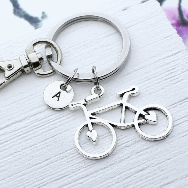 Bicycle Keychain, Bike Charm Keychain, Personalized Charm Keychain, Cyclist Gift Idea, Bike Key Chain, Bicycle Accessory, Cyclist Lover