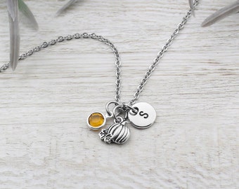 Pompoenketting, gepersonaliseerde pompoen-bedelketting, Halloween bedel sieraden cadeau
