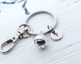 Volleyball Charm Keychain, Personalized Volleyball Key Chain, Volleyball Accessory, Volleyball Coach Gift, Volleyball Team Gifts, Sports