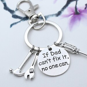 Personalized Daddy Keychain, Hand Tools Key Chain, Father's Day Gift, Dad Pendant Key ring, Gift Idea for Dad