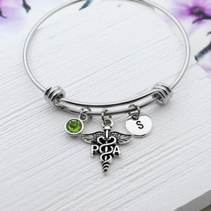 Bracelet d'assistant médical personnalisé, bracelet de charme Pa, bijoux médicaux PA, cadeau de graduation d'infirmière, cadeau pour PA, idée cadeau Pa