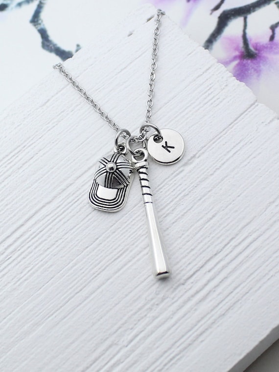 Softball Necklace, Baseball Jewelry, Baseball Mitt Charm Necklace