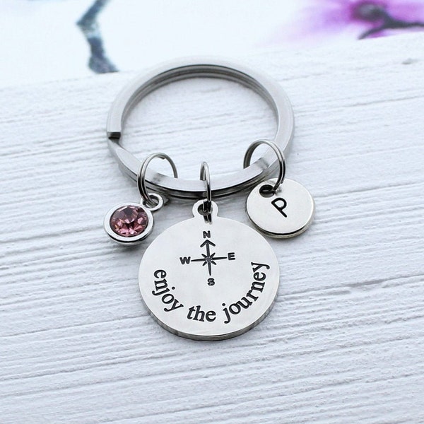 Enjoy the Journey Charm Keychain, Gift for Graduation, Graduation Gifts, Graduation Accessory Gift, Graduation Class, Journey Gift