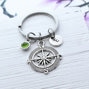 Compass Keychain,Personalized Camera Charm Keychain, Best Friend Gift Idea, Photography Gift, Gift for Photographer, Camerawoman, Cameraman