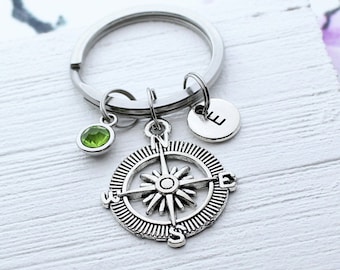 Compass Keychain,Personalized Camera Charm Keychain, Best Friend Gift Idea, Photography Gift, Gift for Photographer, Camerawoman, Cameraman