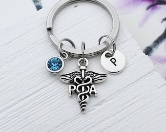 Personalized Physician Assistant Keychain, Pa Charm Keyring, PA Medical Accessory, Nurse Graduation Gift, Gift for PA, Pa Gift Idea