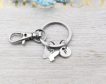 Butterfly Keychain, Personalized Butterfly Charm Keychain, Butterfly Gift, Nature Butterfly Accessory