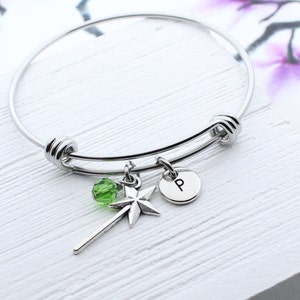 Braccialetto di bacchetta magica, gioielli di bacchetta magica, braccialetto di fascino bacchetta stella magica, regalo da favola, personalizzato, fiaba, regalo per bambina