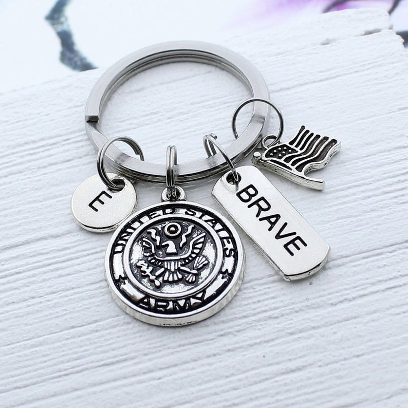 US Army Keychain Gift for Army Gift for Veteran Military Etsy