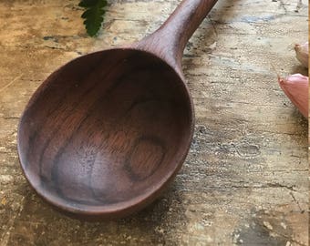 Small Walnut Serving Spoon