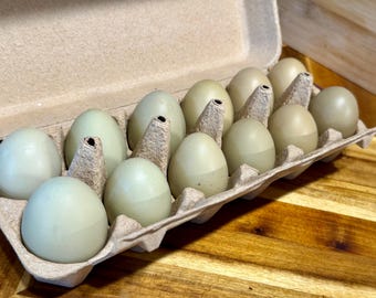 Hollow Green Eggshells from Free-Range Hens