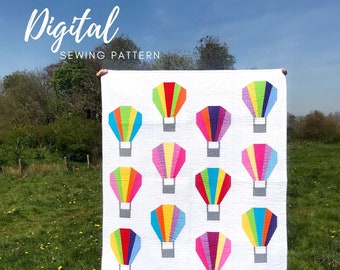 Up and Away Baby Quilt Pattern: PDF Sewing Pattern Digital Download