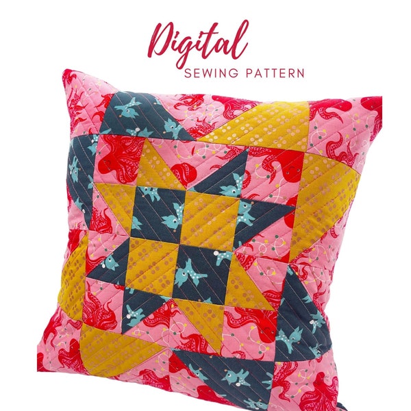 Starburst Pillow: PDF Sewing Pattern Digital Download