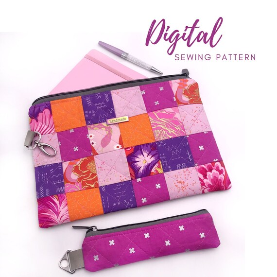 Notebook Clutch and Pen Case PDF Sewing Pattern Digital Etsy