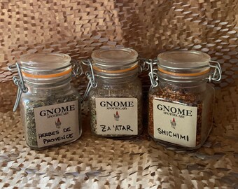 Around The World Spice Blends Set: Made To Order, Organic, 3x 4oz Glass Bottles