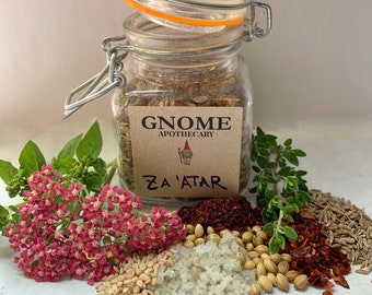 Za'atar Spice Blend: Made To Order, Organic, 4oz Glass Bottle