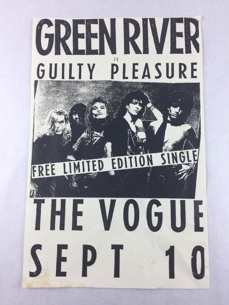 Vintage Posters Grunge Punk Rock Various Bands 1980s /& 1990s Various Locations