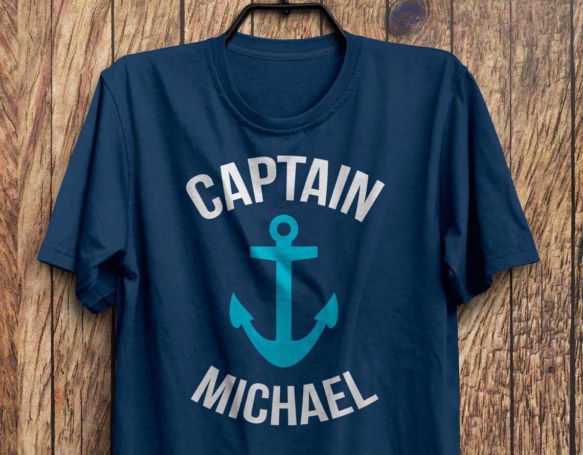 Custom Captain Shirt Sailing Shirt Personalized Captain Etsy