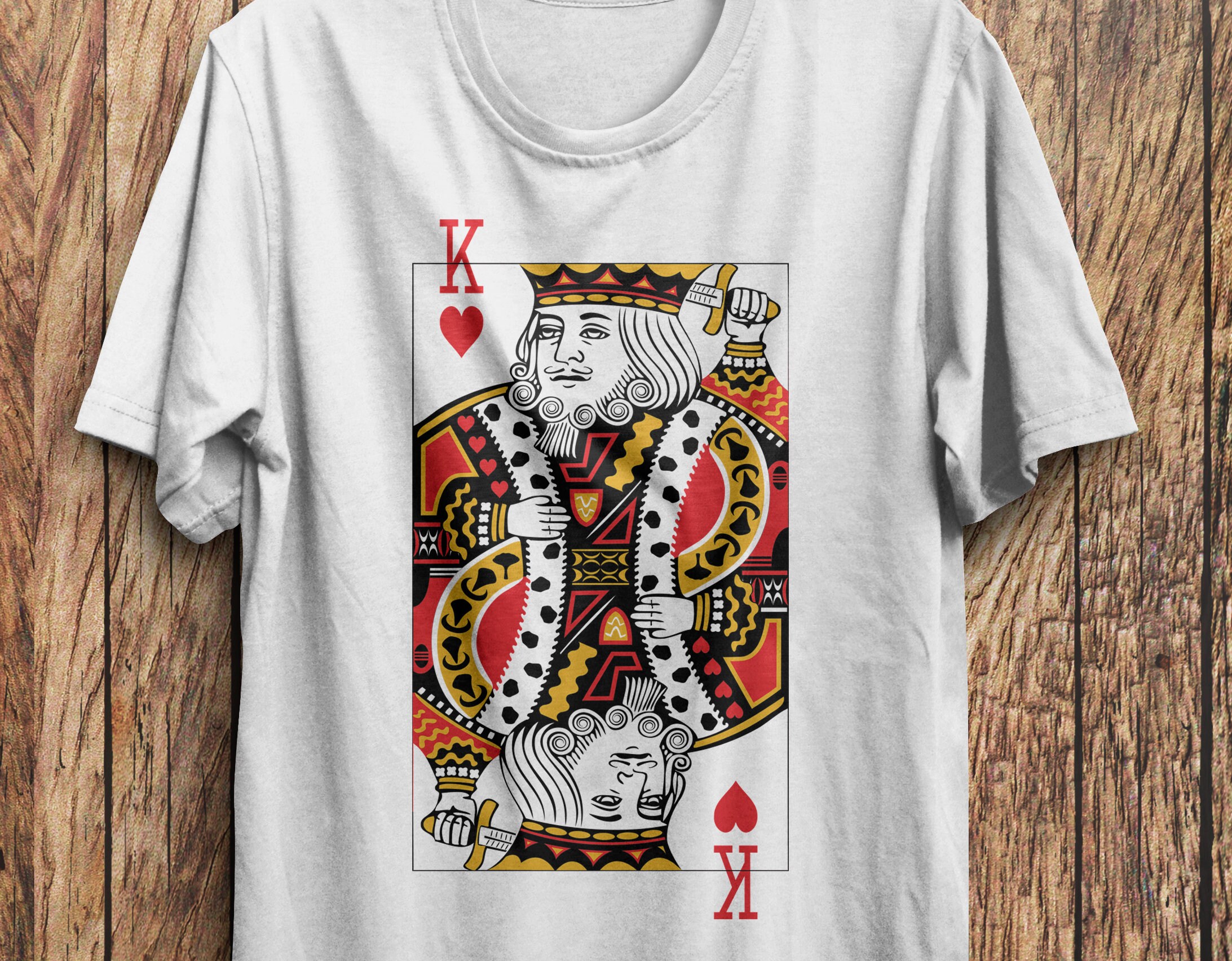 King of Hearts Shirt Poker TShirt Playing Card Shirt M114 Etsy