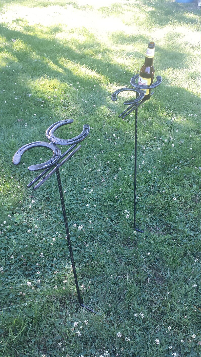 Horseshoe Yard Beer/Drink Holder Etsy