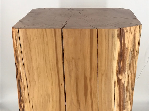 XL Cube Solid Wood Coffee Table Reclaimed Etsy