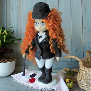 Patrón de crochet Muñeca niña/Jinete/Amigurumi solo PDF