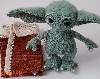Patrón de crochet para bebé/寶貝尤達 /Patrón Amigurumi solo en PDF,