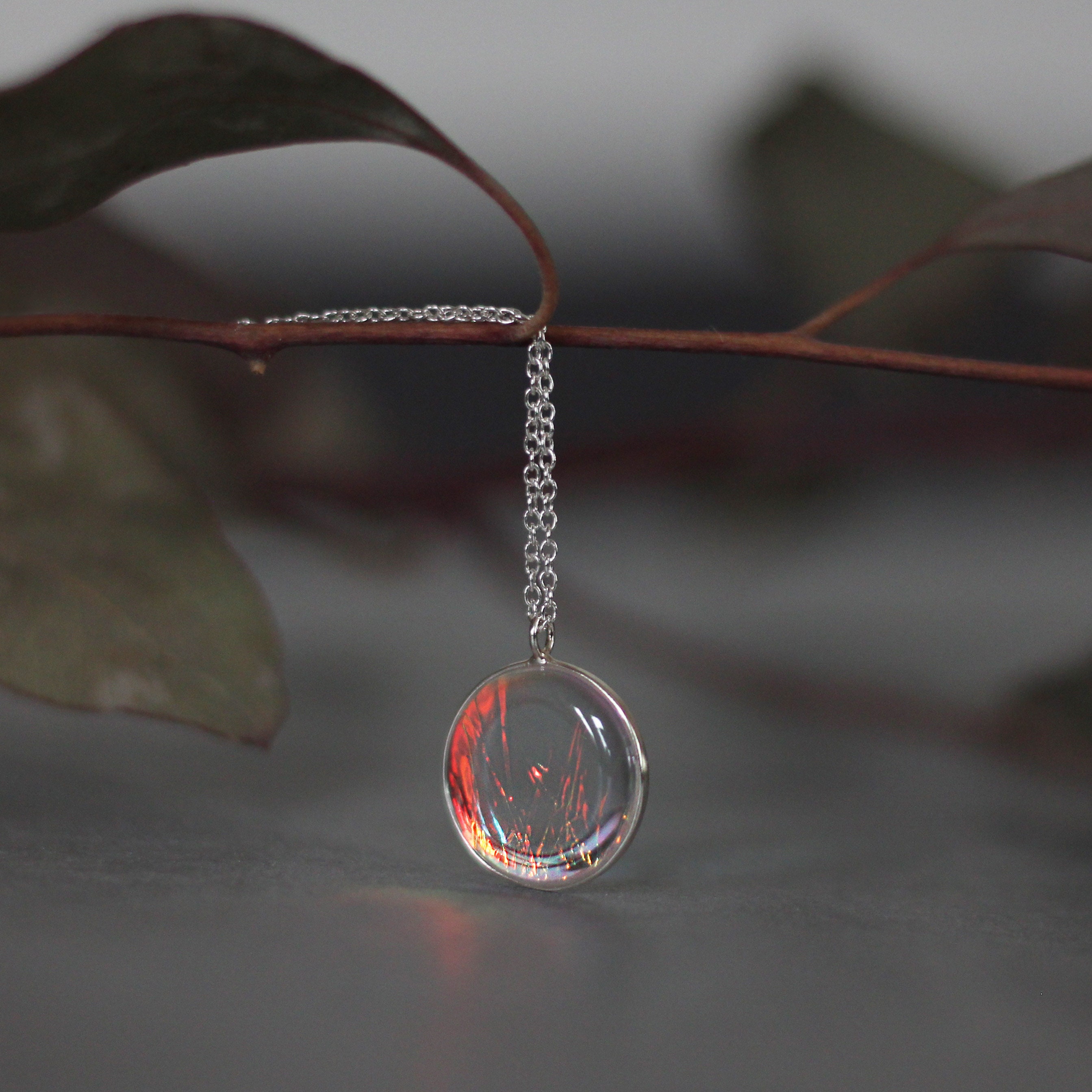 Luna Full Moon Necklace, Handmade Sterling Silver Necklace, Tiny Birt…