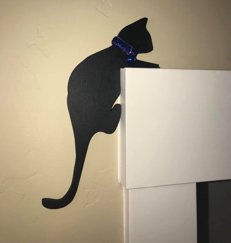 Black Cat Door Topper Etsy