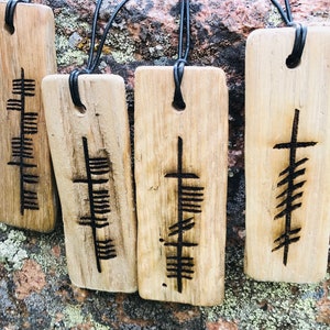 Ogham Wooden Charms