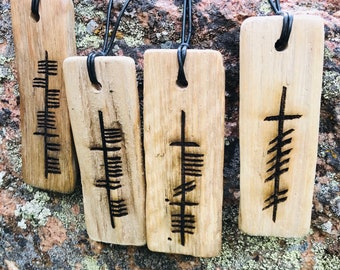 Ogham Wooden Charms