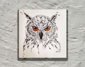 Ge-owl-metric Print (Eagle Owl)