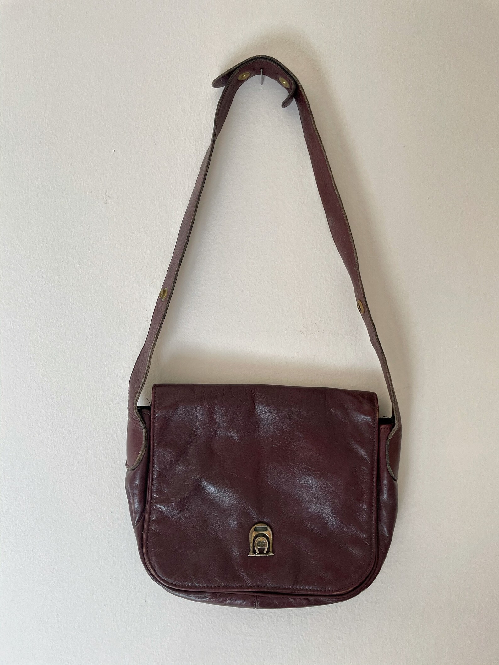 1990s Etienne Aigner Leather Purse// Vintage Red / Brown Etsy