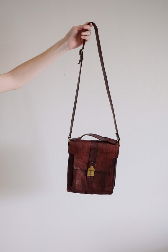 antique leather messenger bag