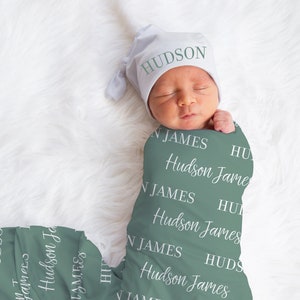 Personalized Baby Name Swaddle, Customized Baby Gift, Custom Coming Home Blanket, Gender Neutral Hospital Photo Prop, Baby Shower Present