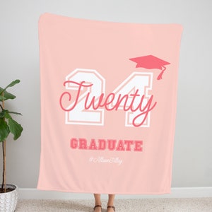 Personalized Graduation Name Blanket Gift For Her, Graduation Gift, Custom High School Grad Gift, Personalized College Graduate Blanket Gift