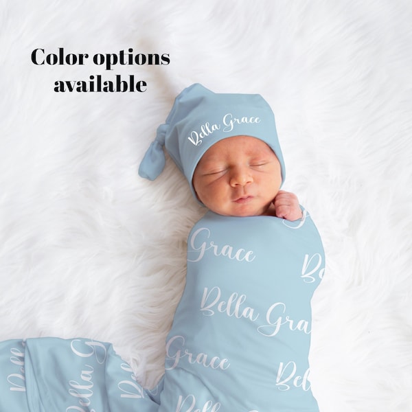 Personalized Baby Name Swaddle, Personalized Baby Gift, Custom Coming Home Blanket, Gender Neutral Hospital Photo Prop, Baby Shower Present
