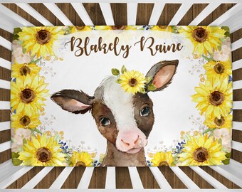 sunflower baby crib sheets