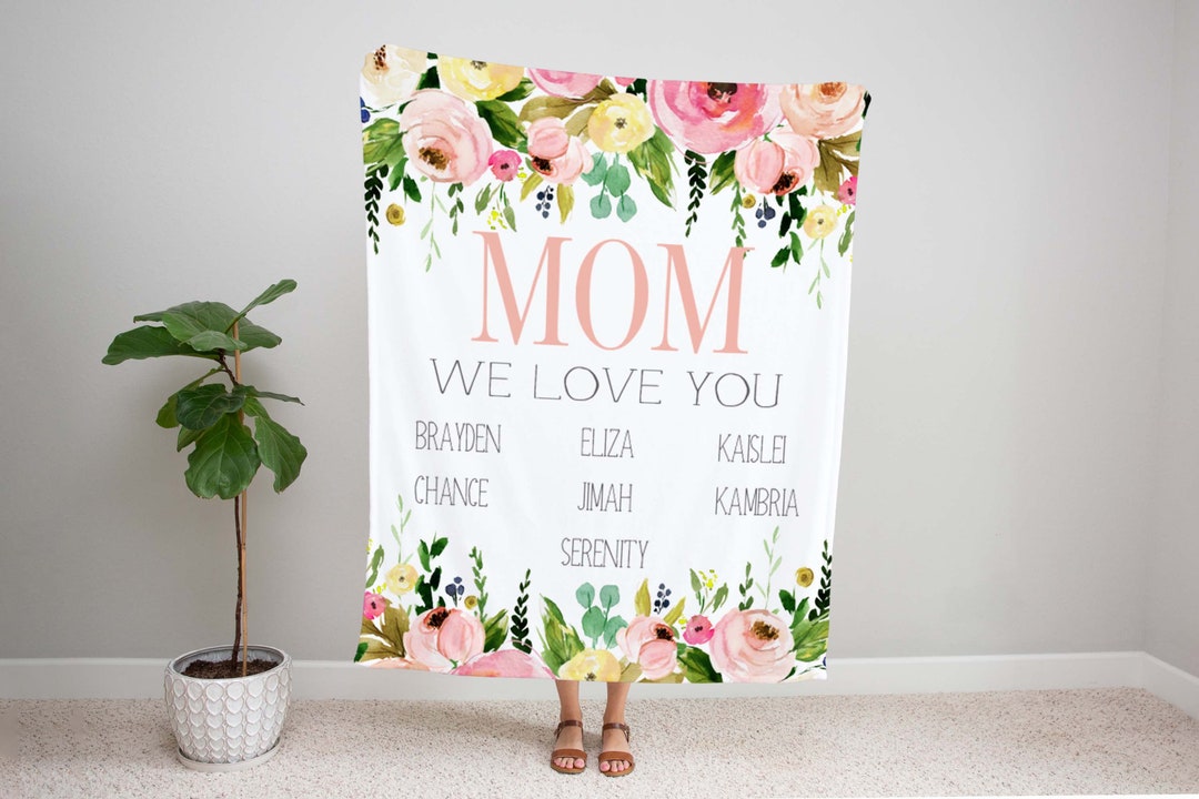 Customized Mother Blanket, Mothers Day Gift, Mom Gift, Mom Blanket