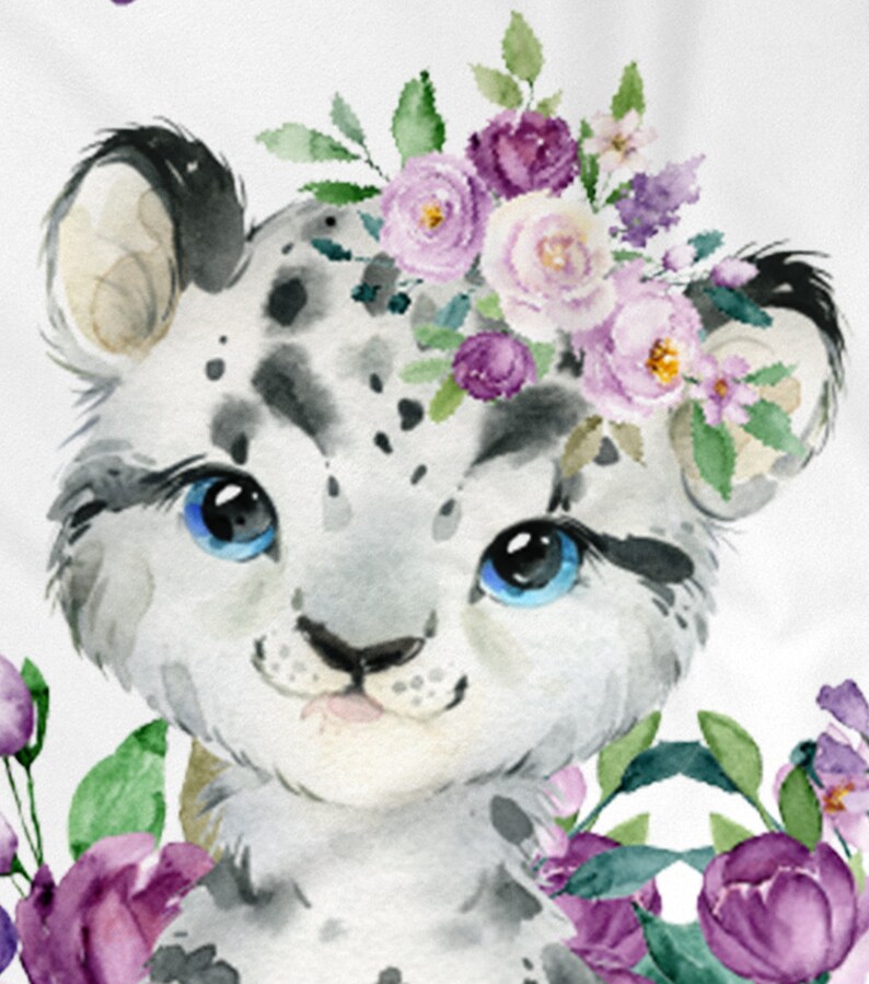 Leopard Customized Baby Girl Blanket Baby Blanket Name Baby Etsy